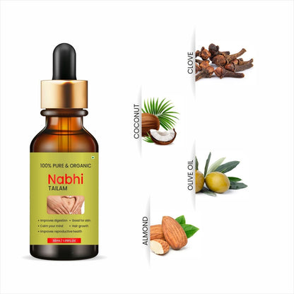 🌿 Nabhi Tailam – 100% Pure & Organic Navel Oil (Pack of 2)