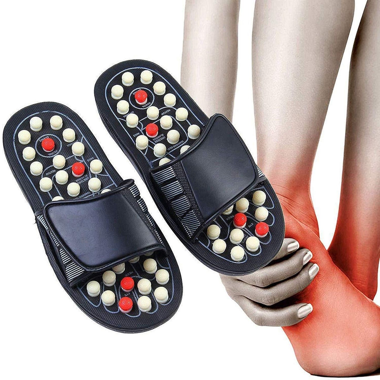Spring Acupressure and Magnetic Therapy Slippers | Relieve Pain, Boost Circulation, Reduce Stress