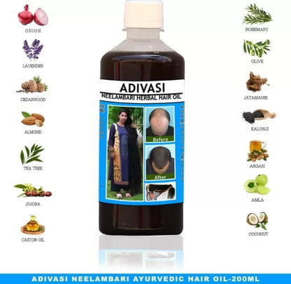 ORIGINAL™ 🌿 आदिवासी जीवा संजीवनी हर्बल हेयर ऑयल 💥Buy 1 Get 1 Free💥@50% Off Today Only🤩 989128 Reviews