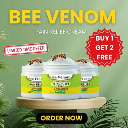 30 DAY MONEY BACK OFFER!! #1 Bee Venom Pain Relief Cream Buy 1 Get 2 Free! ⭐⭐⭐⭐