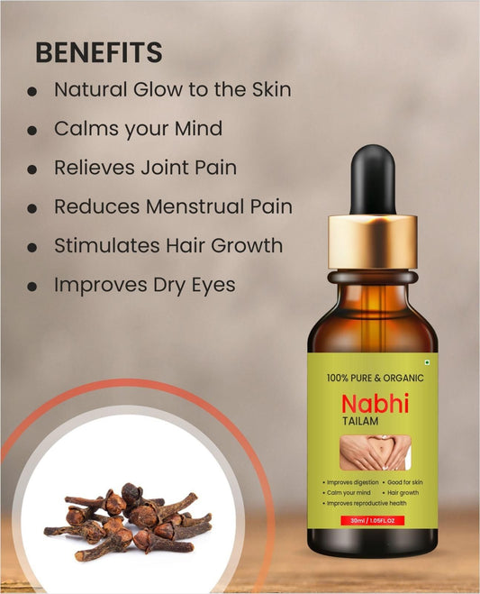🌿 Nabhi Tailam – 100% Pure & Organic Navel Oil (Pack of 2)