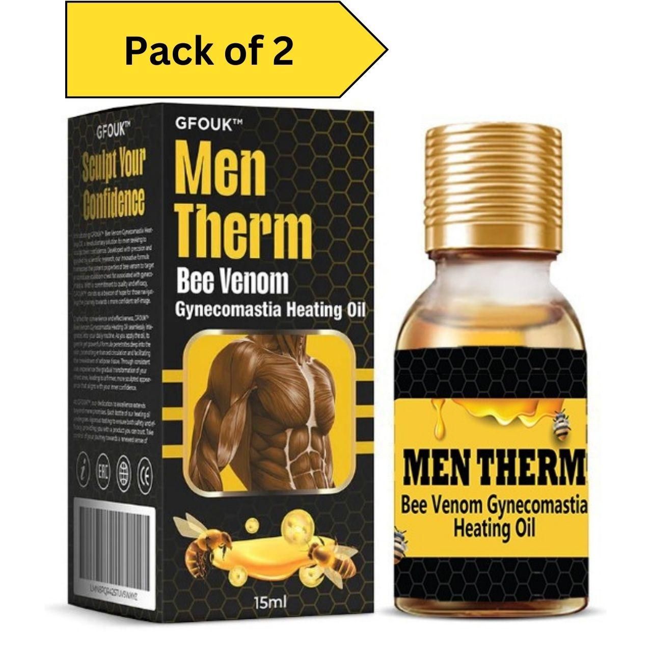 Bee Venom Gynecomastia Heating Oil 150 ml (Pack of 2)