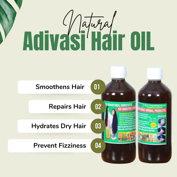 ORIGINAL™ 🌿 आदिवासी जीवा संजीवनी हर्बल हेयर ऑयल 💥Buy 1 Get 1 Free💥@50% Off Today Only🤩 989128 Reviews